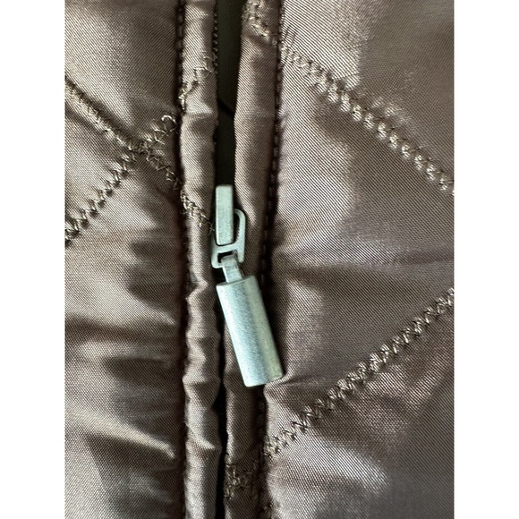 Jane Ashley Puffer Vest Jacket Rust Brown Size XL Full Zip Quilted - Picture 5 of 15